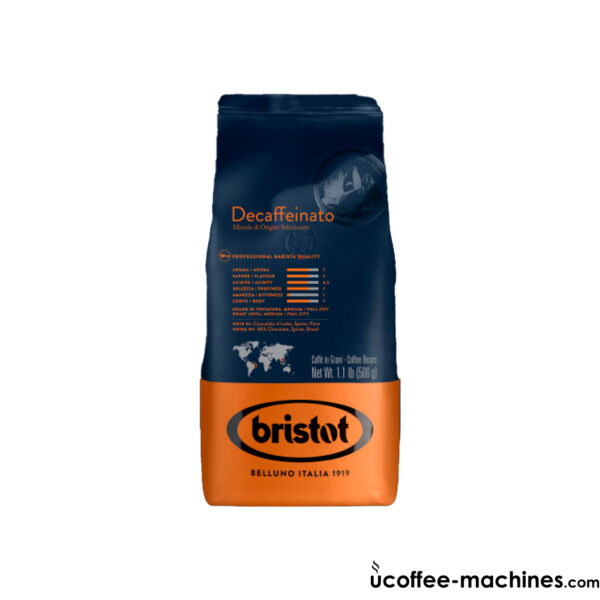 Кофе Кофе зерновой Bristot DECAFEE 100% 0,5кг Фото