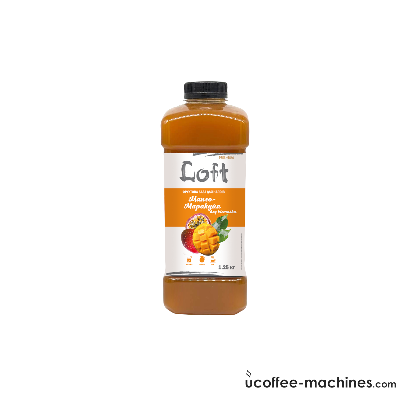 Купити Сиропи для холодних та гарячих напоїв Фруктова база для напоїв Loft Манго-Маракуйя без кісточки, пляшка, 1250г Сиропи для холодних та гарячих напоїв Фруктова база для напоїв Loft Манго-Маракуйя без кісточки, пляшка, 1250г Фото