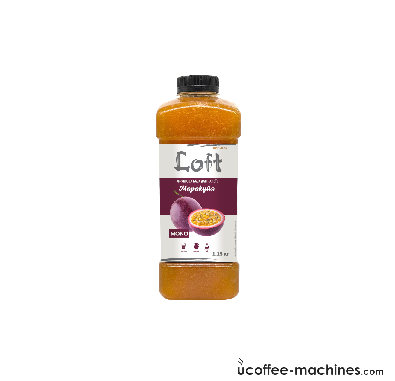 Купити Сиропи для холодних та гарячих напоїв Фруктова база для напоїв Loft Маракуйя без кісточки, пляшка, 1150г Сиропи для холодних та гарячих напоїв Фруктова база для напоїв Loft Маракуйя без кісточки, пляшка, 1150г Фото