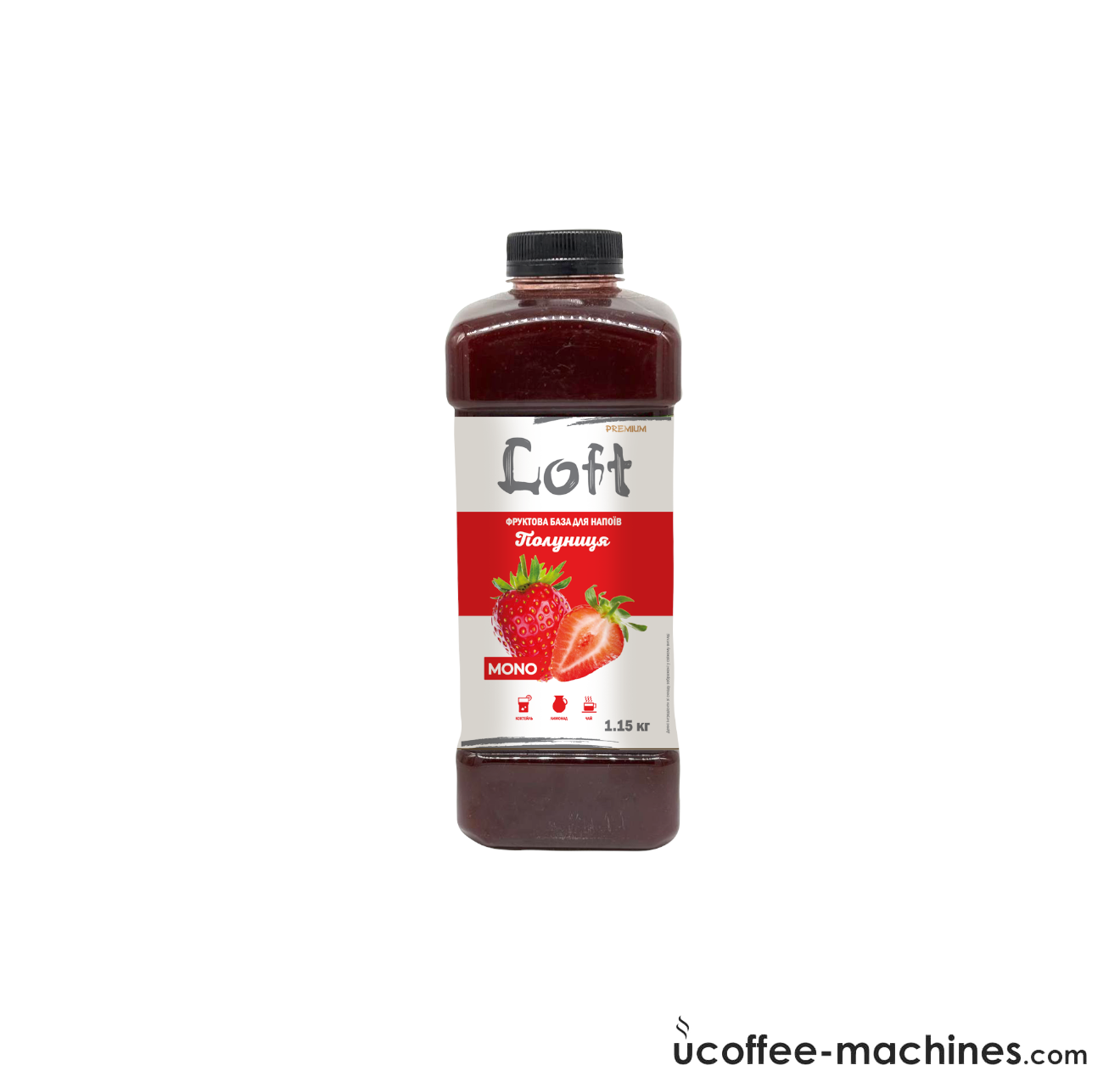 Купить Сиропы для холодных и горячих напитков Фруктовая база для напитков Лофт Клубника, бутылка, 1150г Сиропы для холодных и горячих напитков Фруктовая база для напитков Лофт Клубника, бутылка, 1150г Фото
