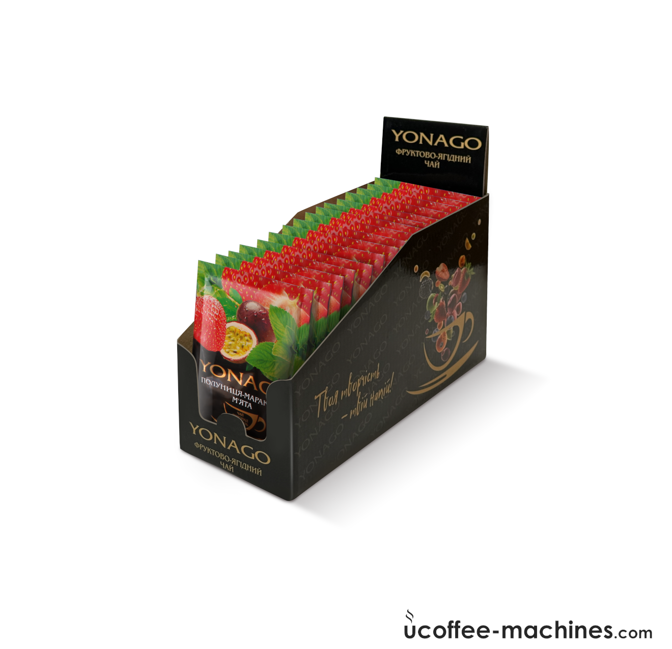 Купити Сиропи для холодних та гарячих напоїв Концентрат напою Чай Полуниця-Маракуйя-М'ята YONAGO, 50г Сиропи для холодних та гарячих напоїв Концентрат напою Чай Полуниця-Маракуйя-М'ята YONAGO, 50г Фото